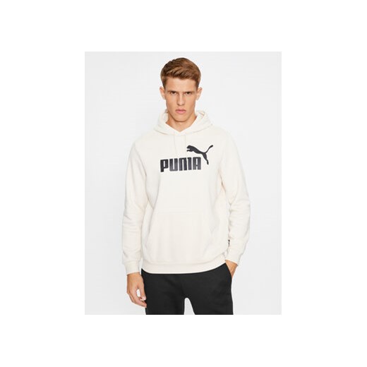 Puma Bluza Ess Big Logo 586687 Biały Regular Fit ze sklepu MODIVO w kategorii Bluzy męskie - zdjęcie 168621729