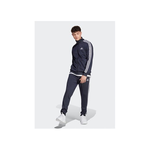 adidas Dres Basic 3-Stripes HZ2220 Granatowy Regular Fit M MODIVO