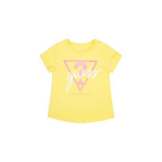 Guess T-Shirt K01I09 K9IY0 Żółty Regular Fit Guess 3 promocyjna cena MODIVO