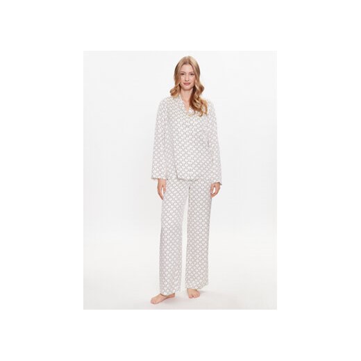KARL LAGERFELD Piżama 225W2133 Biały Regular Fit ze sklepu MODIVO w kategorii Piżamy damskie - zdjęcie 168622556