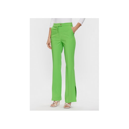 Tommy Hilfiger Spodnie materiałowe WW0WW38598 Zielony Flare Fit ze sklepu MODIVO w kategorii Spodnie damskie - zdjęcie 168622685