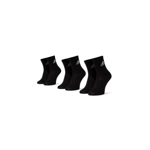 adidas Zestaw 3 par wysokich skarpet unisex Light Crew 3pp DZ9394 Czarny ze sklepu MODIVO w kategorii Skarpetki męskie - zdjęcie 168622969