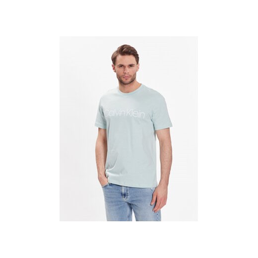 Calvin Klein T-Shirt Front Logo K10K103078 Zielony Regular Fit ze sklepu MODIVO w kategorii T-shirty męskie - zdjęcie 168623398