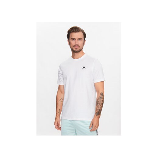Kappa T-Shirt 313002 Biały Regular Fit ze sklepu MODIVO w kategorii T-shirty męskie - zdjęcie 168623565