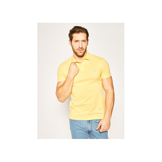 Polo Ralph Lauren Polo Core Replen 710795080 Żółty Slim Fit ze sklepu MODIVO w kategorii T-shirty męskie - zdjęcie 168623889