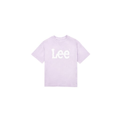 Lee T-Shirt Overdye LEG5080 Fioletowy Regular Fit ze sklepu MODIVO w kategorii Bluzki dziewczęce - zdjęcie 168624117