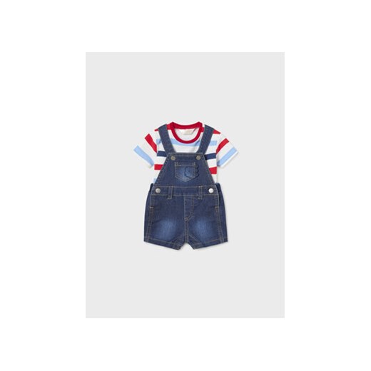Mayoral Komplet t-shirt i ogrodniczki 1628 Granatowy Regular Fit ze sklepu MODIVO w kategorii Komplety niemowlęce - zdjęcie 168624429