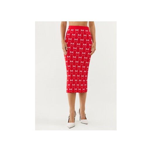 Pinko Spódnica ołówkowa 100211 A0IS Czerwony Slim Fit ze sklepu MODIVO w kategorii Spódnice - zdjęcie 168624577