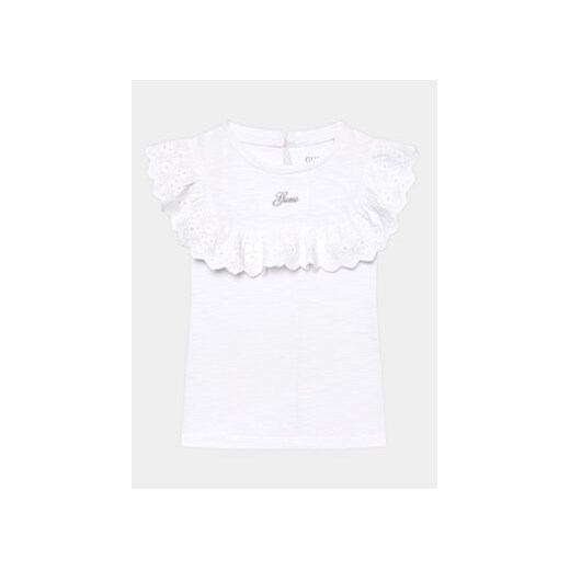 Guess Bluzka K3GP26 K6XN1 Biały Regular Fit ze sklepu MODIVO w kategorii Bluzki dziewczęce - zdjęcie 168624725