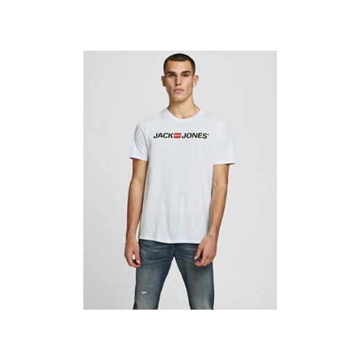 Jack&Jones T-Shirt Corp Logo 12137126 Biały Slim Fit ze sklepu MODIVO w kategorii T-shirty męskie - zdjęcie 168625208