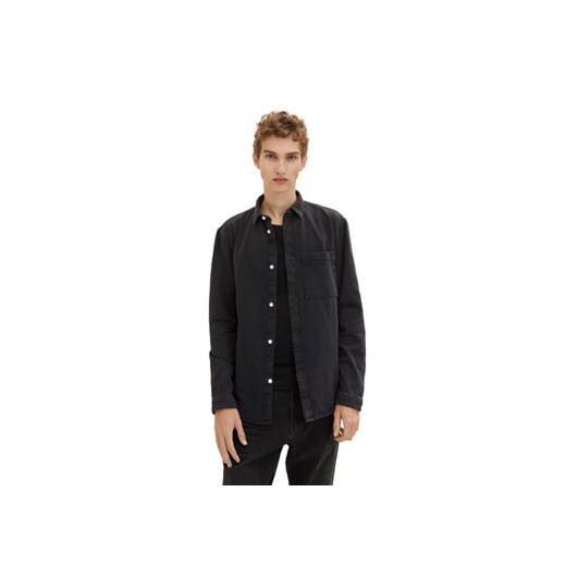 Tom Tailor Denim Koszula 1034906 Czarny ze sklepu MODIVO w kategorii Koszule męskie - zdjęcie 168625326
