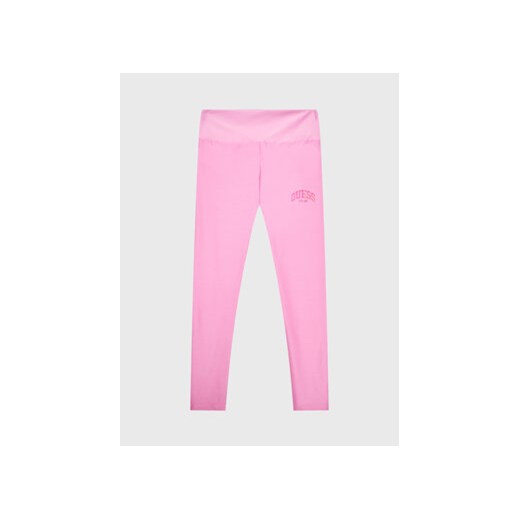 Guess Legginsy J3RB00 MC01P Różowy Slim Fit ze sklepu MODIVO w kategorii Spodnie dziewczęce - zdjęcie 168625439