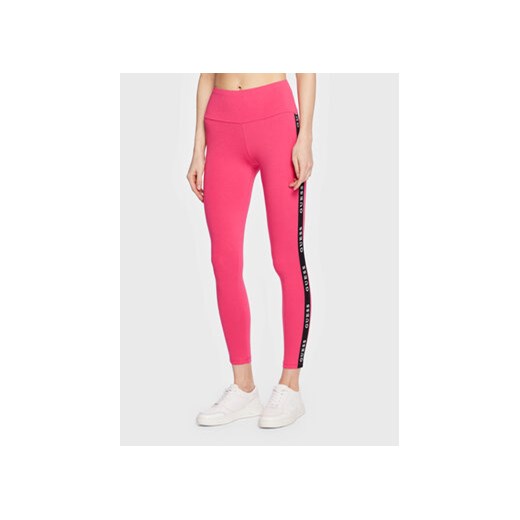 Guess Legginsy Aline V2YB14 KABR0 Różowy Slim Fit ze sklepu MODIVO w kategorii Spodnie damskie - zdjęcie 168625765