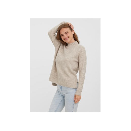 Vero Moda Sweter 10269229 Beżowy Regular Fit ze sklepu MODIVO w kategorii Swetry damskie - zdjęcie 168625809