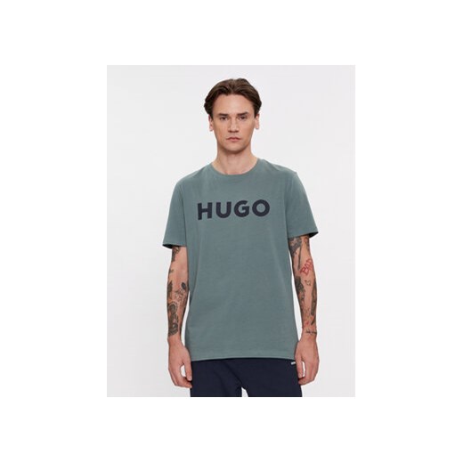 Hugo T-Shirt Dulivio 50467556 Zielony Regular Fit ze sklepu MODIVO w kategorii T-shirty męskie - zdjęcie 168625866