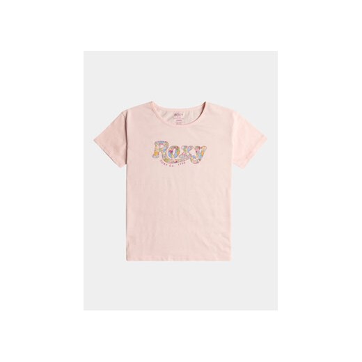 Roxy T-Shirt Day And Night A Tees ERGZT04008 Różowy Regular Fit ze sklepu MODIVO w kategorii Bluzki dziewczęce - zdjęcie 168625997