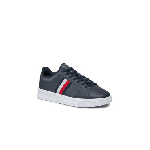 Tommy Hilfiger Sneakersy Supercup Lth Stripes Ess FM0FM04895 Granatowy Tommy Hilfiger 46 MODIVO