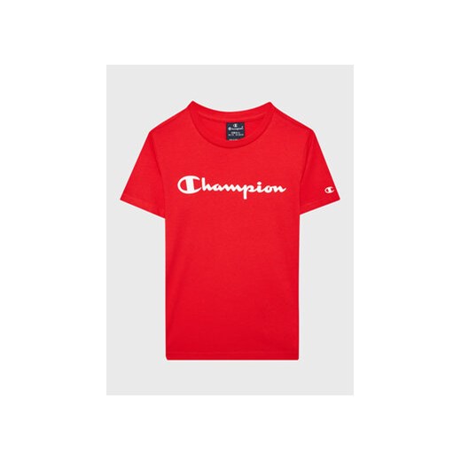 Champion T-Shirt 306285 Czerwony Regular Fit ze sklepu MODIVO w kategorii T-shirty chłopięce - zdjęcie 168626156
