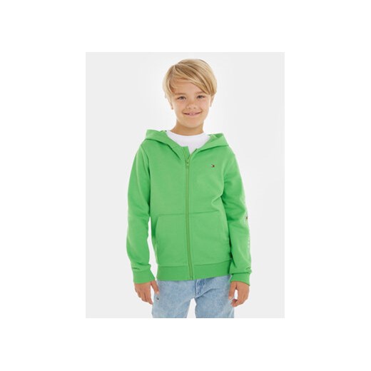 Tommy Hilfiger Bluza KS0KS00421 M Zielony Regular Fit ze sklepu MODIVO w kategorii Bluzy chłopięce - zdjęcie 168626329