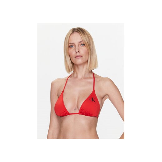 Calvin Klein Swimwear Góra od bikini KW0KW01970 Czerwony ze sklepu MODIVO w kategorii Stroje kąpielowe - zdjęcie 168626585