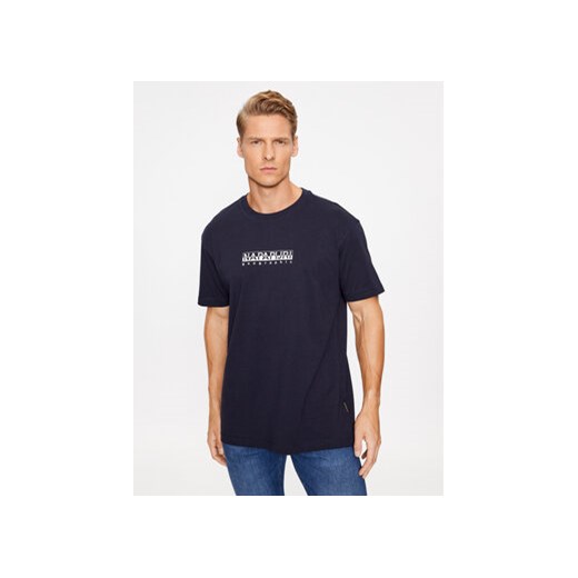 Napapijri T-Shirt NP0A4H8S Granatowy Regular Fit ze sklepu MODIVO w kategorii T-shirty męskie - zdjęcie 168626597