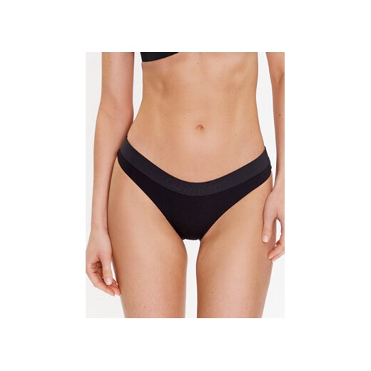Calvin Klein Swimwear Dół od bikini KW0KW02032 Czarny ze sklepu MODIVO w kategorii Stroje kąpielowe - zdjęcie 168626969