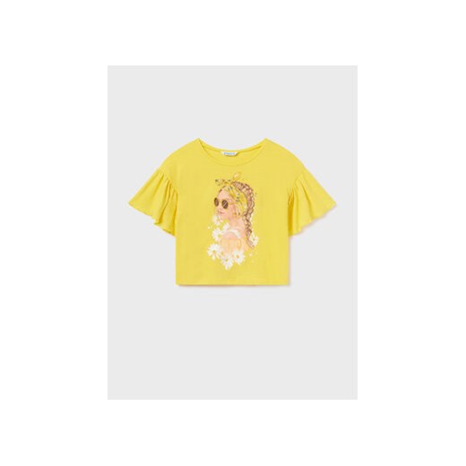 Mayoral T-Shirt 6051 Żółty ze sklepu MODIVO w kategorii Bluzki dziewczęce - zdjęcie 168627075
