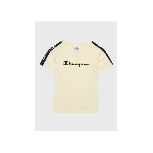 Champion T-Shirt 404473 Écru Regular Fit ze sklepu MODIVO w kategorii T-shirty chłopięce - zdjęcie 168627728