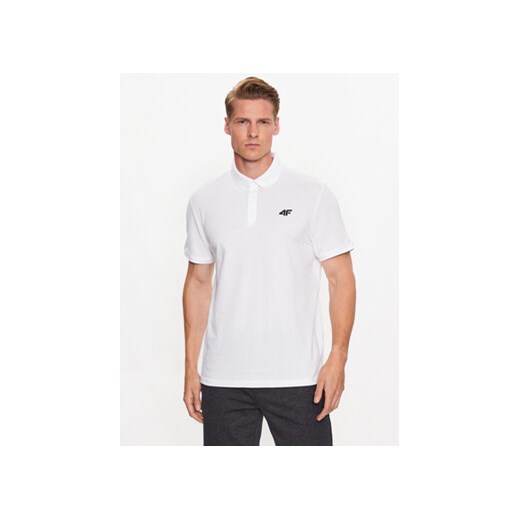 4F Polo 4FSS23TPTSM039 Biały Regular Fit ze sklepu MODIVO w kategorii T-shirty męskie - zdjęcie 168627939