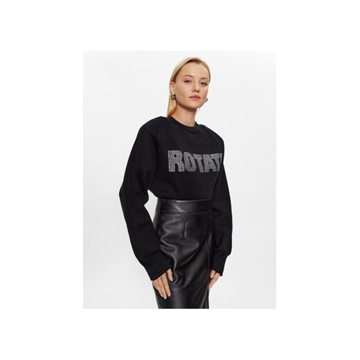 ROTATE Sweter Firm Rhinestone 100115100 Czarny Regular Fit Rotate 34 MODIVO