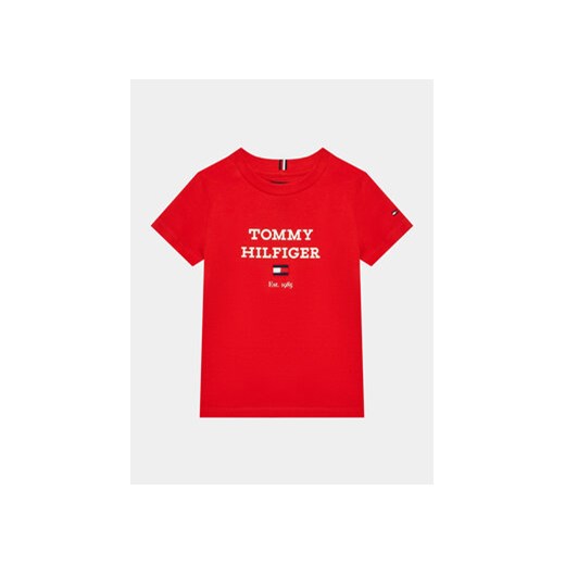 Tommy Hilfiger T-Shirt Loo KB0KB08671 M Czerwony Regular Fit ze sklepu MODIVO w kategorii T-shirty chłopięce - zdjęcie 168628957