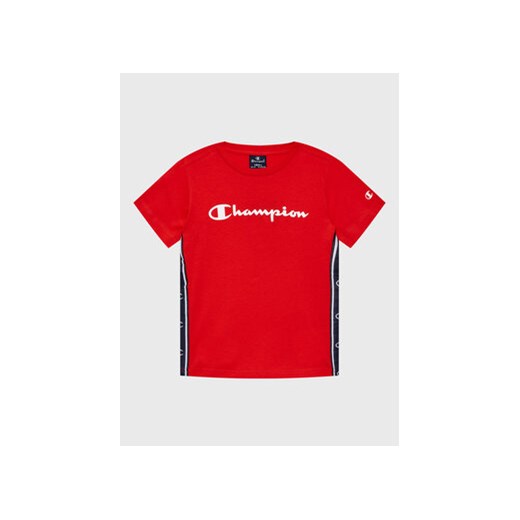 Champion T-Shirt 306329 Czerwony Regular Fit ze sklepu MODIVO w kategorii T-shirty chłopięce - zdjęcie 168629167
