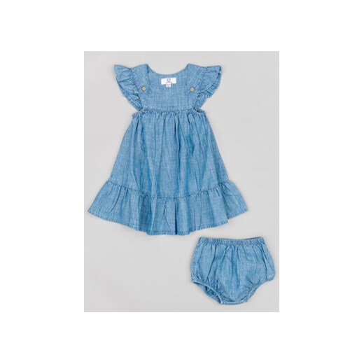 Zippy Sukienka jeansowa ZBGAP0503 23003 Niebieski Regular Fit ze sklepu MODIVO w kategorii Sukienki niemowlęce - zdjęcie 168629248