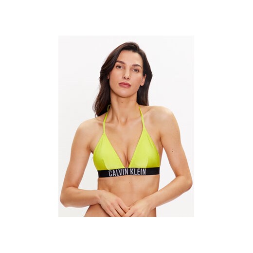 Calvin Klein Swimwear Góra od bikini KW0KW01967 Żółty ze sklepu MODIVO w kategorii Stroje kąpielowe - zdjęcie 168629366