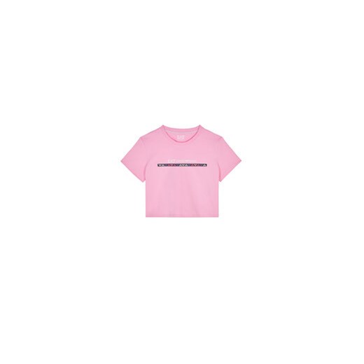EA7 Emporio Armani T-Shirt 3RFT07 FJ2HZ 1408 Różowy Regular Fit ze sklepu MODIVO w kategorii Bluzki dziewczęce - zdjęcie 168629515