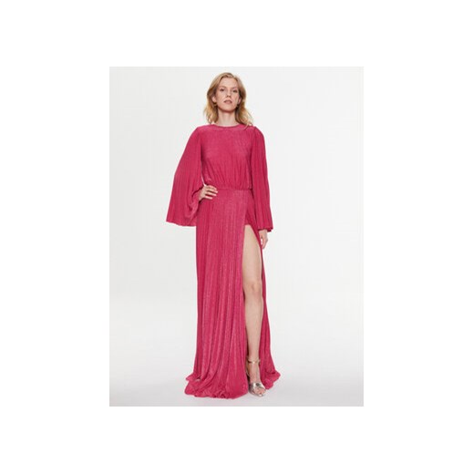 Elisabetta Franchi Sukienka wieczorowa AB-442-32E2-V620 Różowy Regular Fit ze sklepu MODIVO w kategorii Sukienki - zdjęcie 168629536