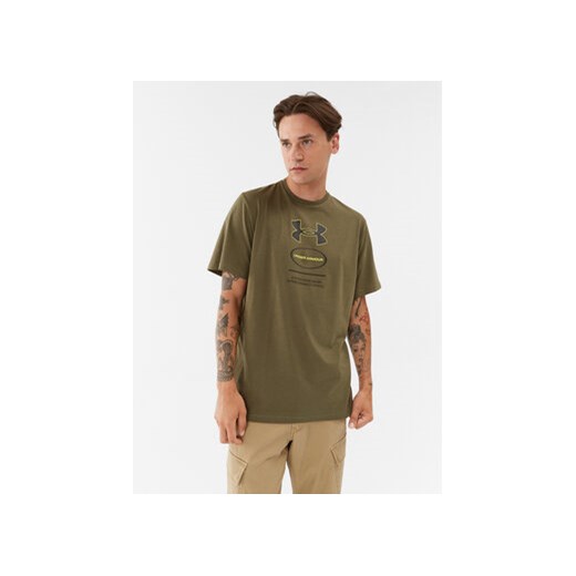 Under Armour T-Shirt Ua Core Novelty Graphic Ss 1380957 Khaki Loose Fit ze sklepu MODIVO w kategorii T-shirty męskie - zdjęcie 168629898