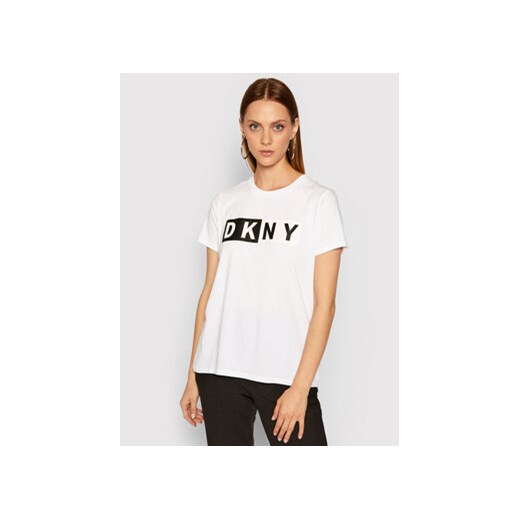 DKNY Sport T-Shirt DP8T5894 Biały Regular Fit ze sklepu MODIVO w kategorii Bluzki damskie - zdjęcie 168630159
