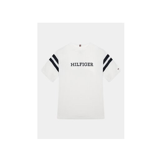 Tommy Hilfiger T-Shirt Varsity KB0KB08678 D Biały Regular Fit ze sklepu MODIVO w kategorii T-shirty chłopięce - zdjęcie 168630279