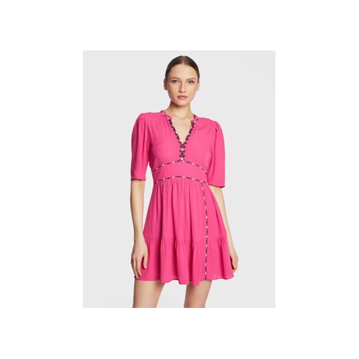 Ba&sh Sukienka codzienna Teresa 1E23TERE Różowy Regular Fit ze sklepu MODIVO w kategorii Sukienki - zdjęcie 168630375