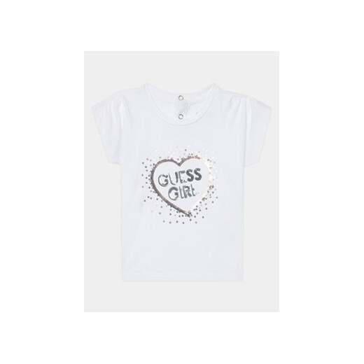 Guess T-Shirt K4RI25 K6YW4 Biały Boxy Fit ze sklepu MODIVO w kategorii Koszulki niemowlęce - zdjęcie 168631778