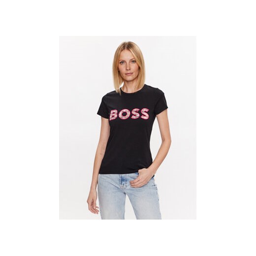 Boss T-Shirt Logo 50489531 Czarny Slim Fit ze sklepu MODIVO w kategorii Bluzki damskie - zdjęcie 168631825