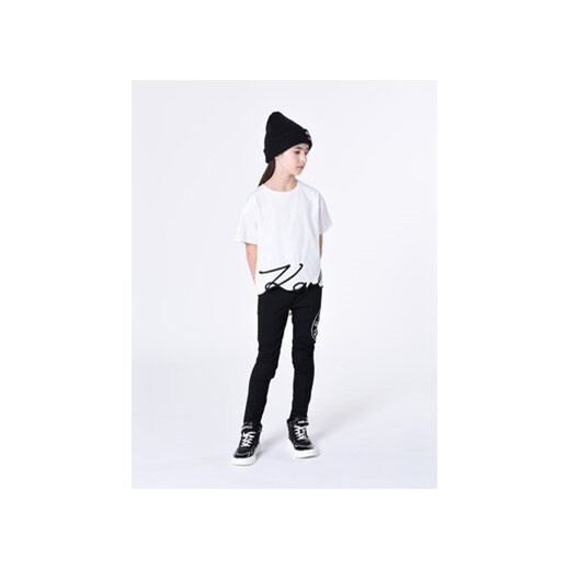 Karl Lagerfeld Kids T-Shirt Z15448 S Biały Regular Fit ze sklepu MODIVO w kategorii Bluzki dziewczęce - zdjęcie 168631896