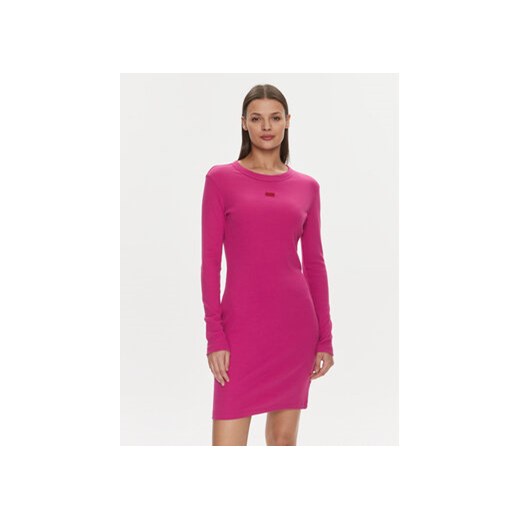 Hugo Sukienka codzienna Nemalia 50508635 Różowy Slim Fit ze sklepu MODIVO w kategorii Sukienki - zdjęcie 168632105