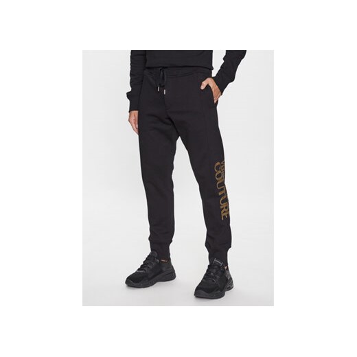 Versace Jeans Couture Spodnie dresowe 75GAAT01 Czarny Regular Fit XL promocja MODIVO