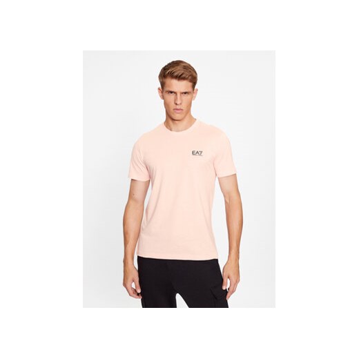 EA7 Emporio Armani T-Shirt 8NPT51 PJM9Z 1418 Różowy Regular Fit ze sklepu MODIVO w kategorii T-shirty męskie - zdjęcie 168632215