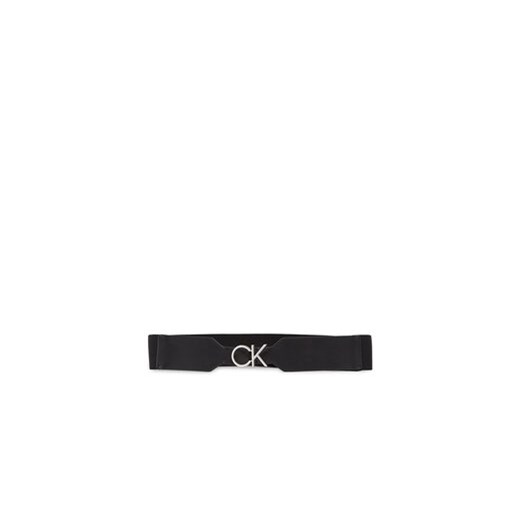 Calvin Klein Pasek Damski Re-Lock Waist Belt 50Mm K60K611104 Czarny ze sklepu MODIVO w kategorii Paski damskie - zdjęcie 168633015