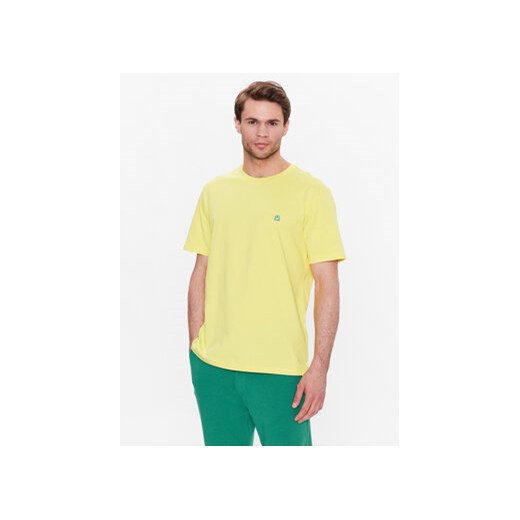 United Colors Of Benetton T-Shirt 3MI5J1AF7 Żółty Regular Fit ze sklepu MODIVO w kategorii T-shirty męskie - zdjęcie 168633615