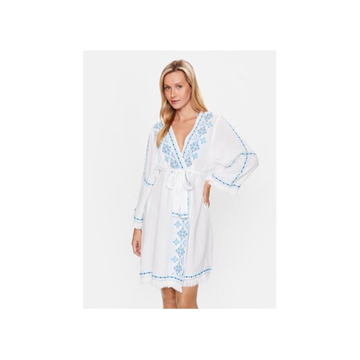 Melissa Odabash Sukienka plażowa Kara Biały Regular Fit ze sklepu MODIVO w kategorii Odzież plażowa - zdjęcie 168633738