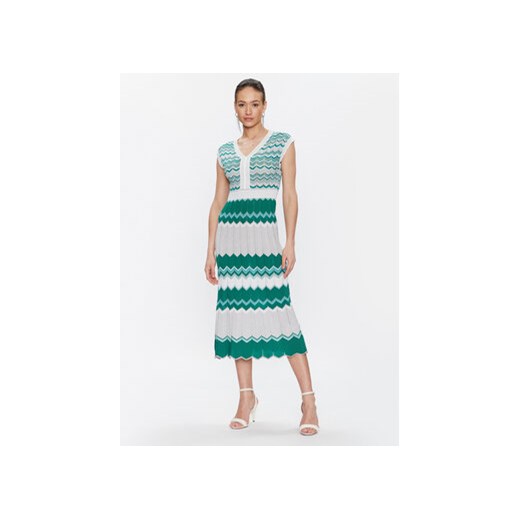 Morgan Sukienka dzianinowa 231-RMGUI Zielony Regular Fit ze sklepu MODIVO w kategorii Sukienki - zdjęcie 168634348